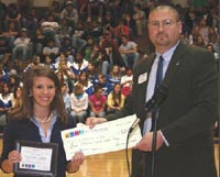 presenting scholarships