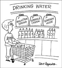 shopping for water cartoon
