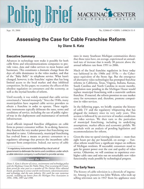 Cable Franchise cover