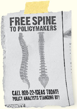 Free spine advertisement