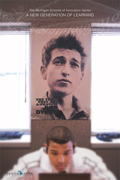 Bob Dylan with student - click to enlarge Bob Dylan with student - click to enlarge