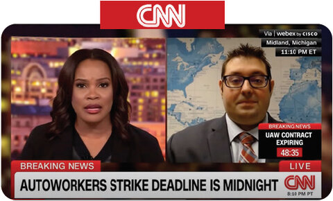 Steve Delie discusses the UAW strike with CNN host Laura Coates