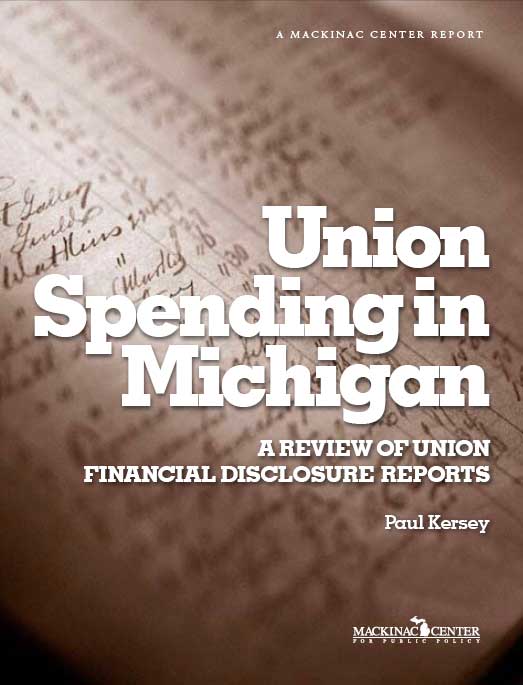 Images from 
Union Spending in Michigan: A Review of Union Financial Disclosure Reports