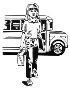 girl and bus