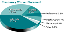 Temporary Worker Place Pie Chart