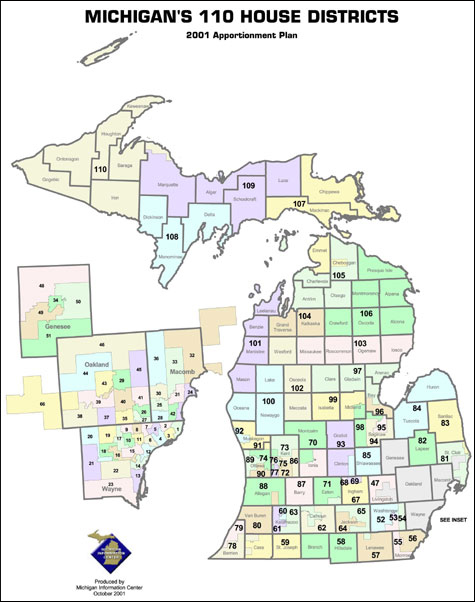 Michigan’s 110 House Districts 2001 Apportionment Plan – Michigan ...