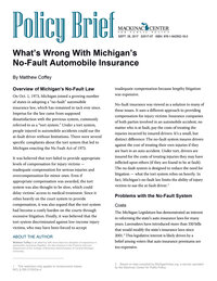 What's Wrong With Michigan's No-Fault Automobile Insurance ...