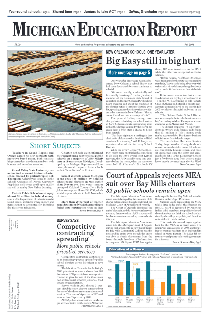 Subpar school social studies standards Michigan Education Report