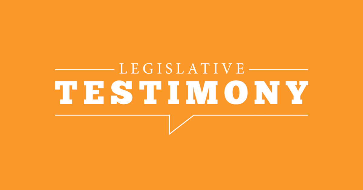 Testimony to the Maine Joint Standing Committee on Appropriations and ...